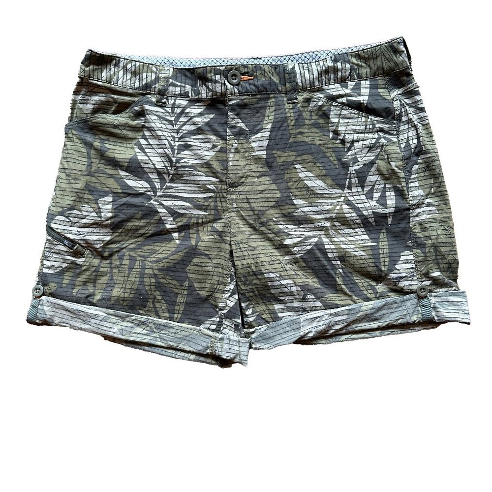 Orvis Trout bum shorts outdoor performance leaves camouflage design
